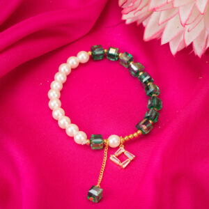 Emerald Pearl Charm Bracelet