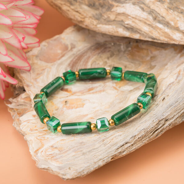 Emerald Green Crystal Bead Bracelet