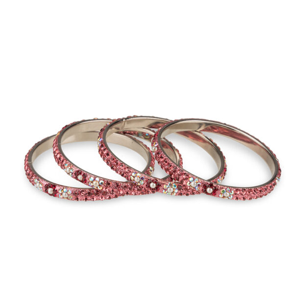 Blush Sparkle Stone Bangle Set - Image 2