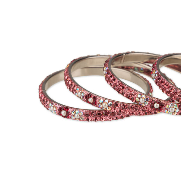 Blush Sparkle Stone Bangle Set - Image 3