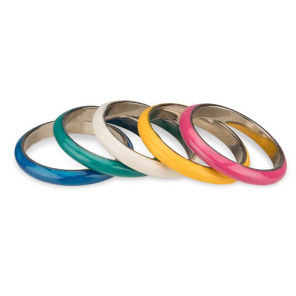 Multicolor Pop Resin Bangles - Image 2
